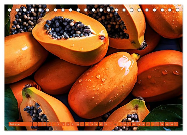 Produktbild: ORANGE - Gem&uuml;se und Obst -Vitaminreich (Tischkalender 2026 DIN A5 quer), CALVENDO Monatskalender