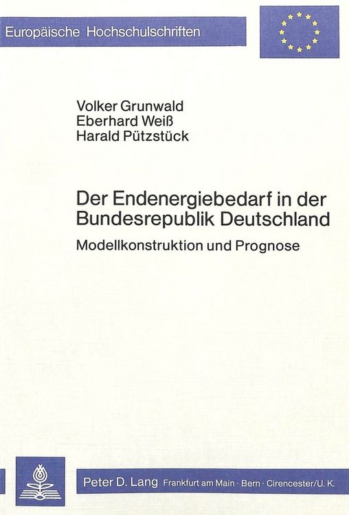 Produktbild: Der Endenergiebedarf in der Bundesrepublik Deutschland