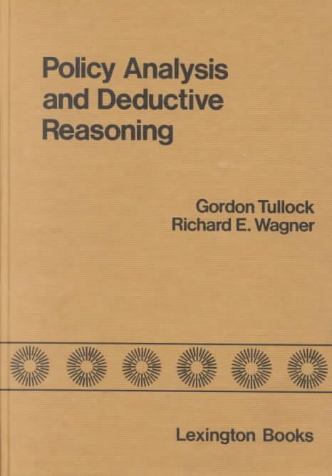 Produktbild: Policy Analysis and Deductive Reasoning