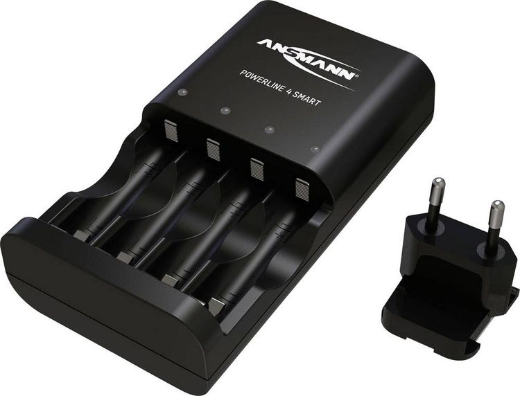 Produktbild: Ansmann Powerline 4 Smart Rundzellen-Ladeger&auml;t NiCd, NiMH Micro (AAA), Mignon (AA)