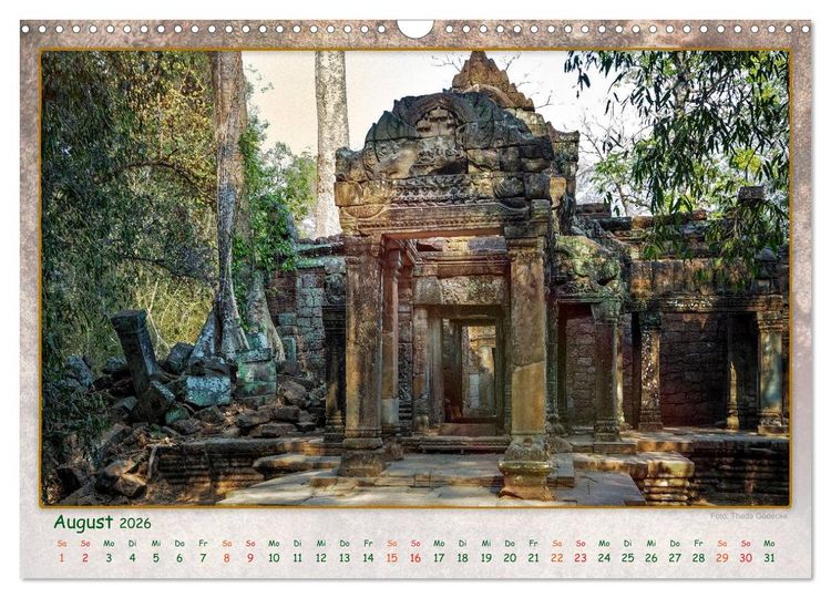 Produktbild: Kambodscha, Angkor Thom, Angkor Wat und Bayon (Wandkalender 2026 DIN A3 quer), CALVENDO Monatskalender