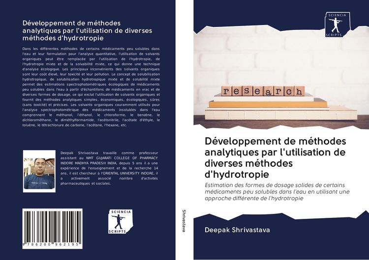 Produktbild: D&eacute;veloppement de m&eacute;thodes analytiques par l'utilisation de diverses m&eacute;thodes d'hydrotropie