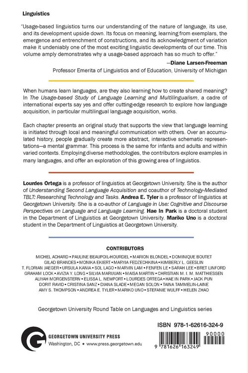 Produktbild: The Usage-based Study of Language Learning and Multilingualism
