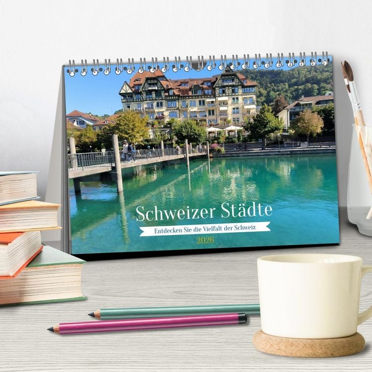 Produktbild: Schweizer St&auml;dte (Tischkalender 2026 DIN A5 quer), CALVENDO Monatskalender