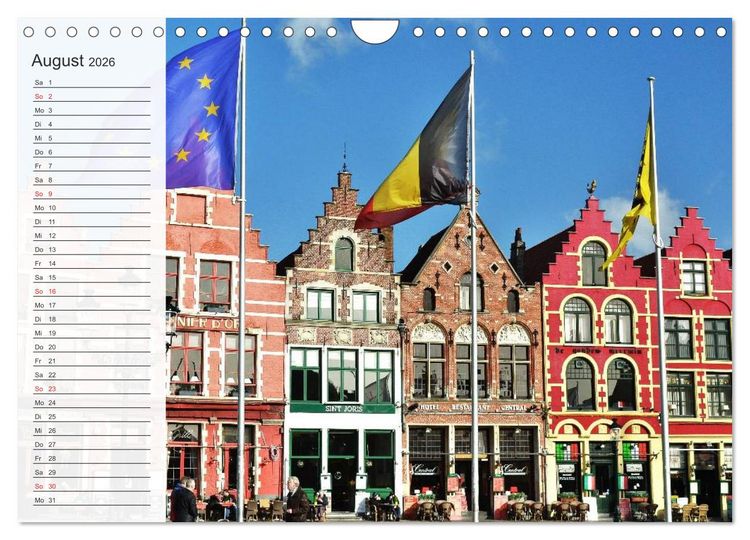 Produktbild: Belgien entdecken - Br&uuml;gge und Leuven (Wandkalender 2026 DIN A4 quer), CALVENDO Monatskalender