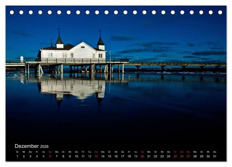 Produktbild: Usedom 2026 Rendezvous zwischen Ahlbeck und Heringsdorf (Tischkalender 2026 DIN A5 quer), CALVENDO Monatskalender