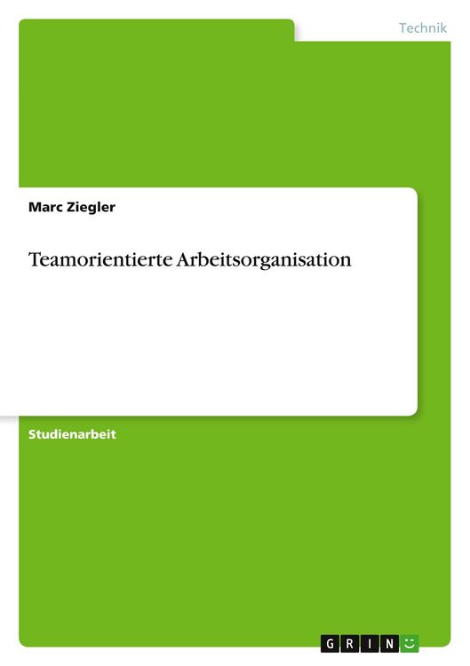 Produktbild: Teamorientierte Arbeitsorganisation