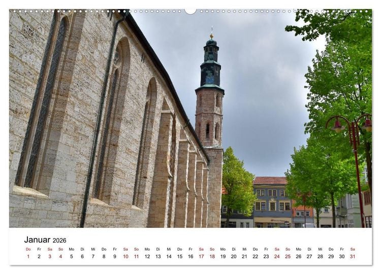 Produktbild: M&uuml;hlhausen in Th&uuml;ringen - Stadt im Herzen Deutschlands (hochwertiger Premium Wandkalender 2026 DIN A2 quer), Kunstdruck in Hochglanz