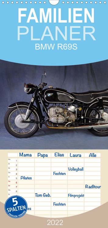Produktbild: Familienplaner BMW R69S (Wandkalender 2022 , 21 cm x 45 cm, hoch)