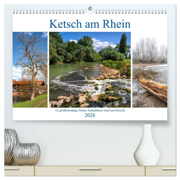 Produktbild: Ketsch am Rhein (hochwertiger Premium Wandkalender 2026 DIN A2 quer), Kunstdruck in Hochglanz