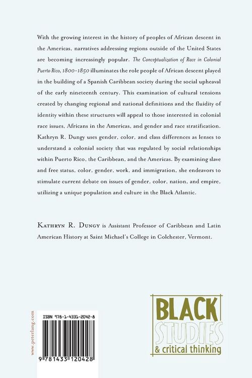 Produktbild: The Conceptualization of Race in Colonial Puerto Rico, 1800&ndash;1850