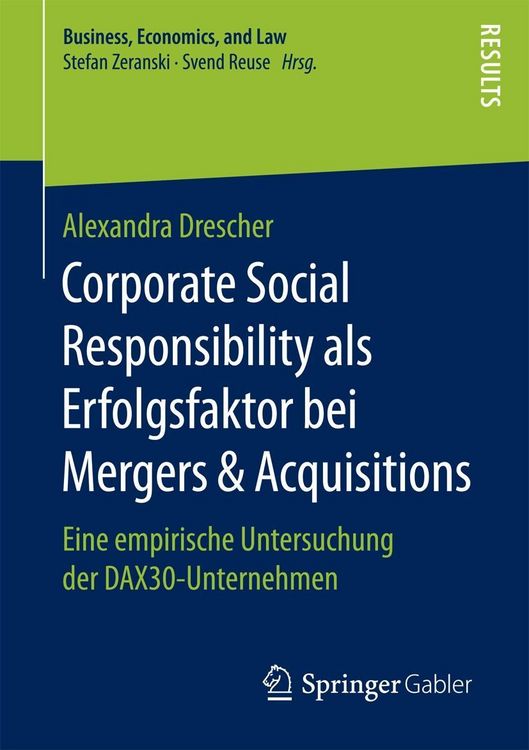 Produktbild: Corporate Social Responsibility als Erfolgsfaktor bei Mergers & Acquisitions