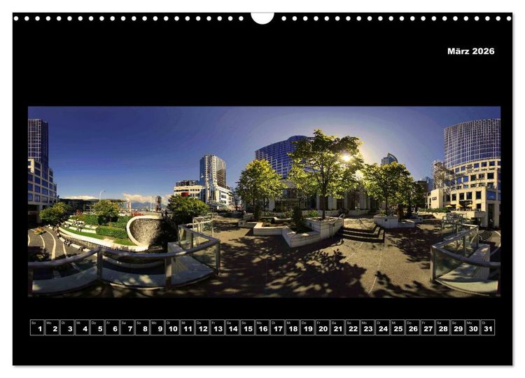 Produktbild: Vancouver / Kanada in faszinierender 360&deg; Panorama-Photographie (Wandkalender 2026 DIN A3 quer), CALVENDO Monatskalender