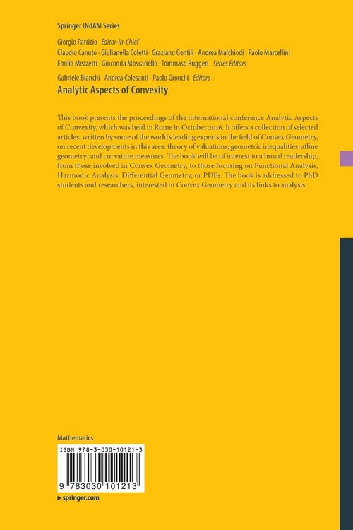 Produktbild: Analytic Aspects of Convexity