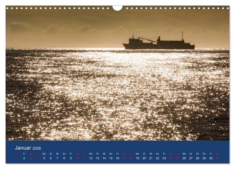Produktbild: Schiffe - Begegnungen auf Nord- und Ostsee (Wandkalender 2026 DIN A3 quer), CALVENDO Monatskalender