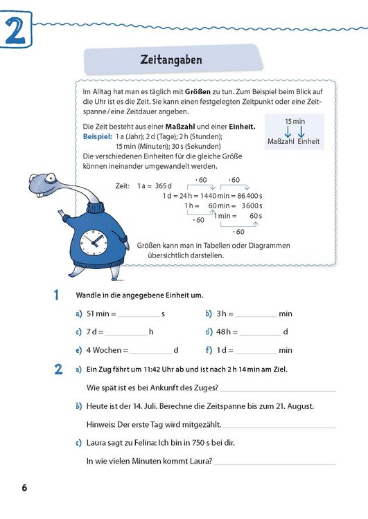 Produktbild: Mathe in 15 Min - Gr&ouml;&szlig;en und Textaufgaben 5./6. Klasse