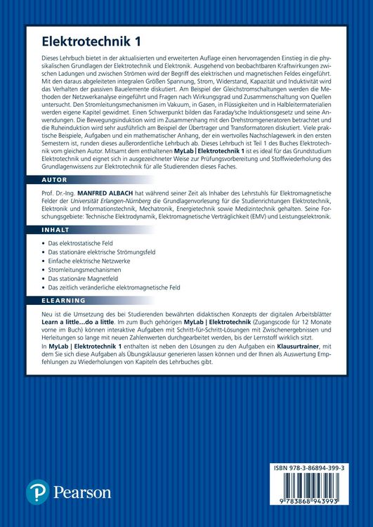 Produktbild: Elektrotechnik 1