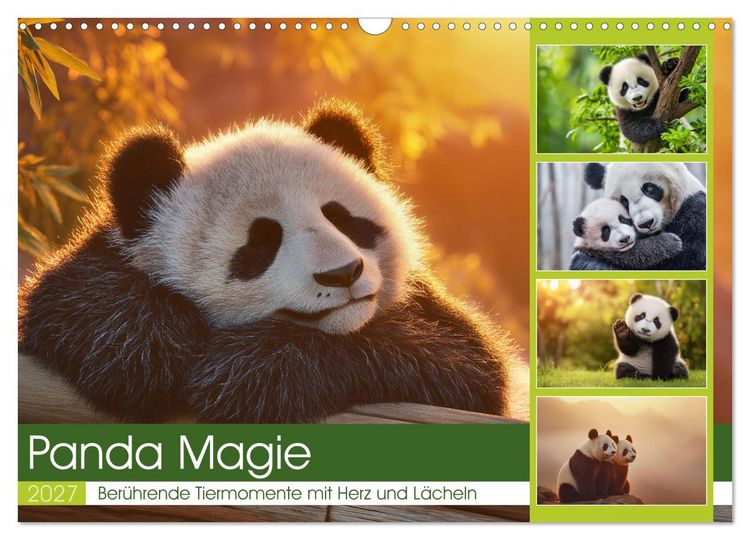 Produktbild: Panda Magie (Wandkalender 2027 DIN A3 quer), CALVENDO Monatskalender