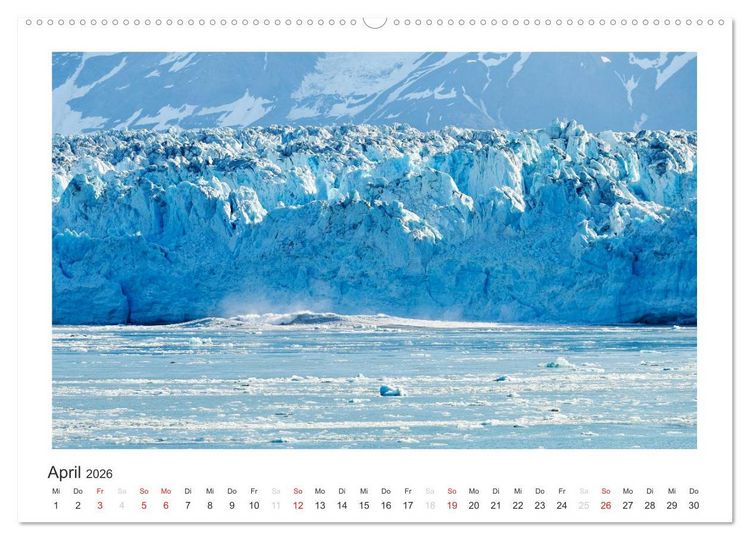Produktbild: ALASKA Gletscher EIS (hochwertiger Premium Wandkalender 2026 DIN A2 quer), Kunstdruck in Hochglanz