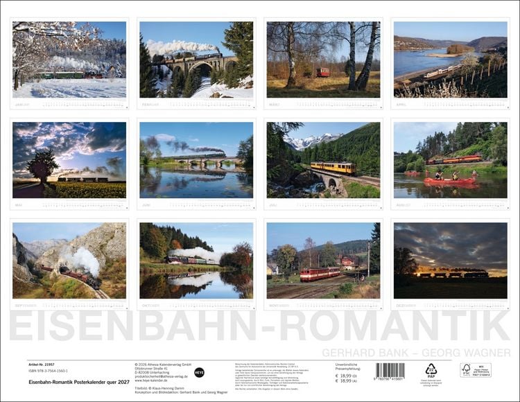 Produktbild: Eisenbahn-Romantik Posterkalender 2027