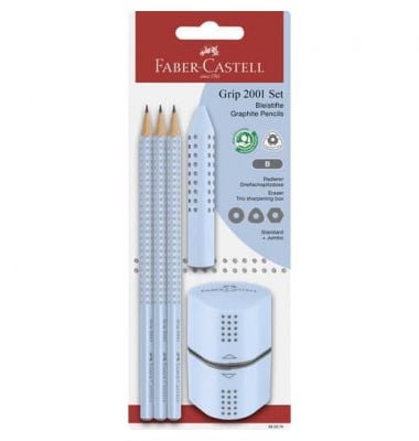 Produktbild: Faber-Castell Bleistiftset Grip 2001 sky blue BK