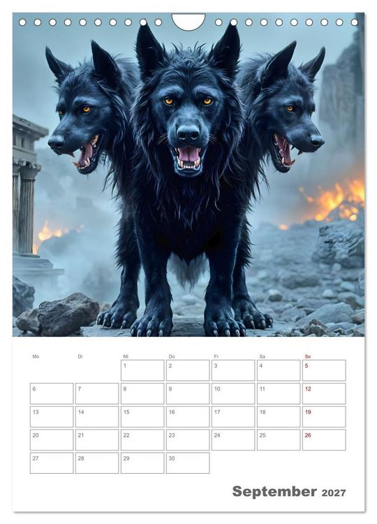 Produktbild: Gesch&ouml;pfe der griechischen Mythologie - Eine KI-Welt der griechischen G&ouml;tter, Kreaturen und Abenteurer (Wandkalender 2027 DIN A4 hoch), CALVENDO Monatskalender