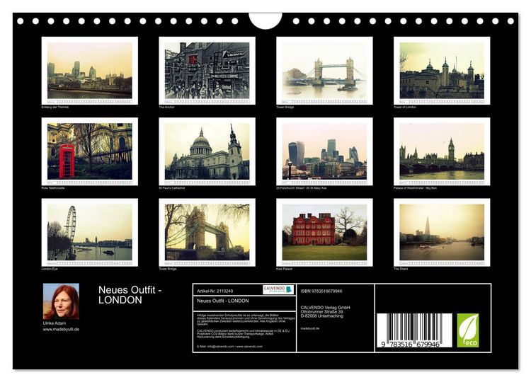 Produktbild: Neues Outfit - LONDON (Wandkalender 2026 DIN A4 quer), CALVENDO Monatskalender