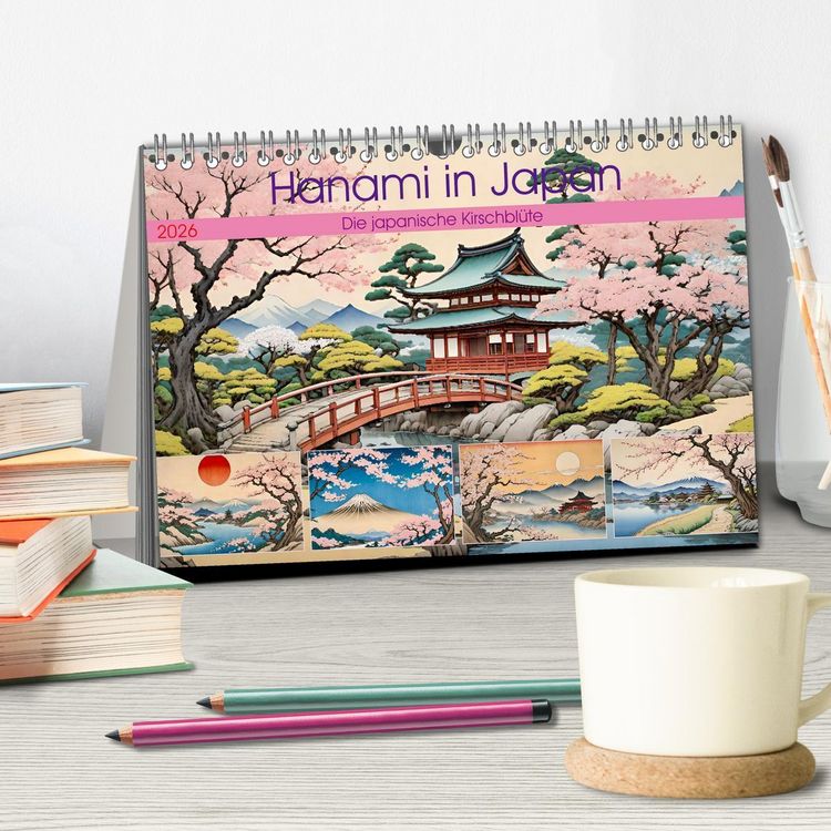 Produktbild: Hanami in Japan (Tischkalender 2026 DIN A5 quer), CALVENDO Monatskalender