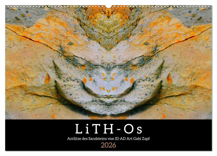Produktbild: LiTH-Os Antlitze des Sandsteins von ID AD Art Gabi Zapf (Wandkalender 2026 DIN A2 quer), CALVENDO Monatskalender