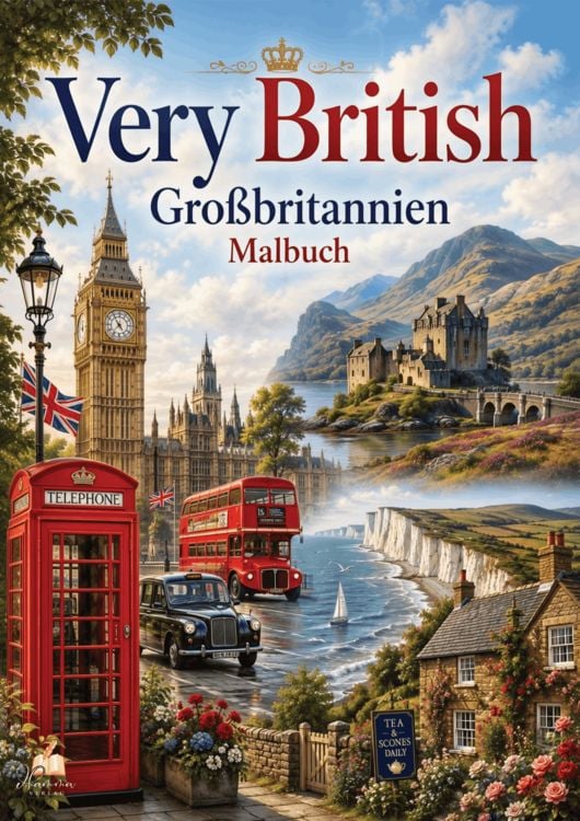 Produktbild: Very British &ndash; Gro&szlig;britannien Malbuch f&uuml;r Erwachsene mit 70 sch&ouml;nen Ausmalmotiven