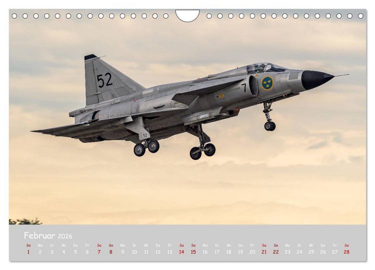 Produktbild: Saab Airpower (Wandkalender 2026 DIN A4 quer), CALVENDO Monatskalender