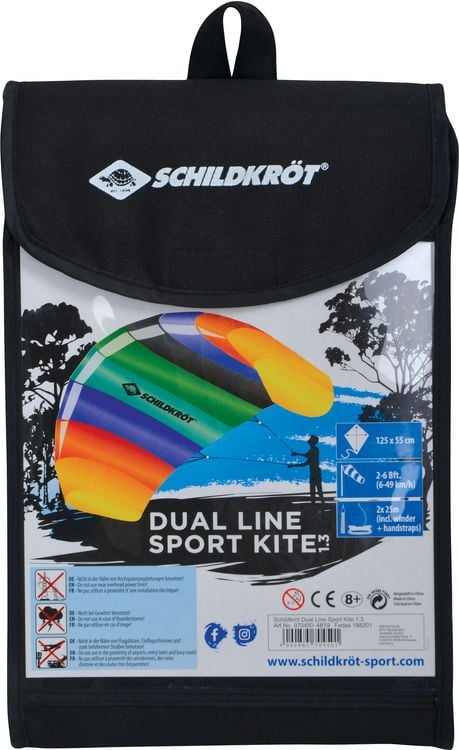 Produktbild: Dual Line SPORT KITE1.3, incl. Carrybag, Rainbow