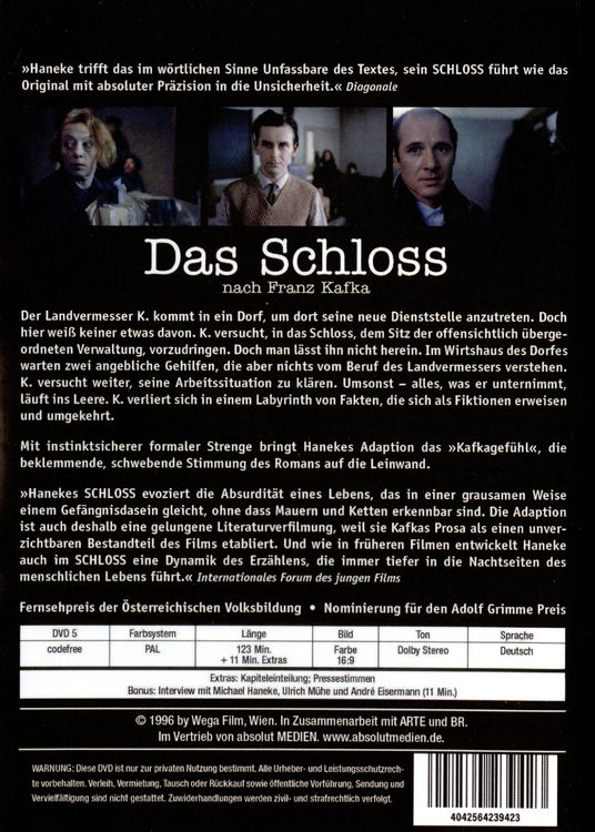Produktbild: Das Schloss (nach Franz Kafka) (Neuauflage)