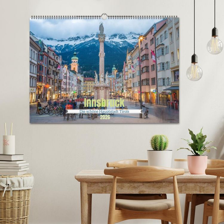 Produktbild: Innsbruck - Die sch&ouml;ne Hauptstadt Tirols (Wandkalender 2026 DIN A2 quer), CALVENDO Monatskalender