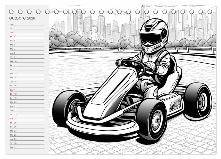 Produktbild: V&eacute;hicules motoris&eacute;s (Calendrier de bureau 2026 DIN A5 vertical), CALVENDO calendrier mensuel