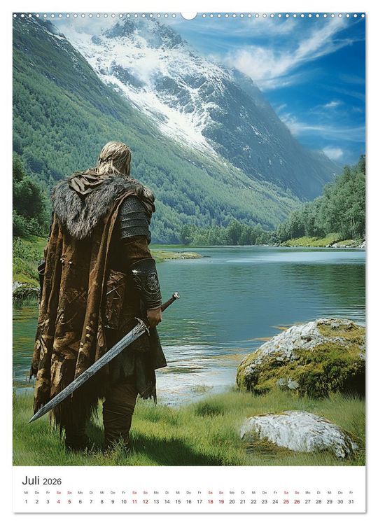 Produktbild: Die Wikinger und ihre Welt - Im Einklang mit der Wildnis und den G&ouml;ttern (Wandkalender 2026 DIN A2 hoch), CALVENDO Monatskalender