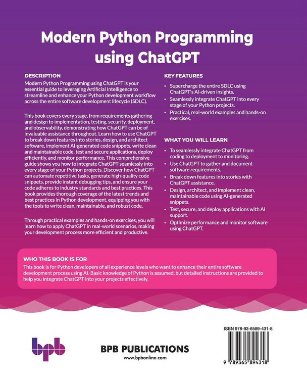 Produktbild: Modern Python Programming using ChatGPT