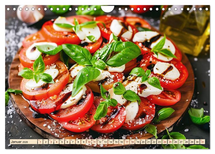 Produktbild: Alles Tomate oder was?! - Herzhafte Speisen rund um die Tomate (Wandkalender 2026 DIN A4 quer), CALVENDO Monatskalender