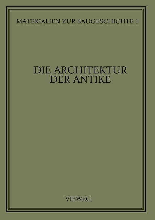 Produktbild: Die Architektur der Antike