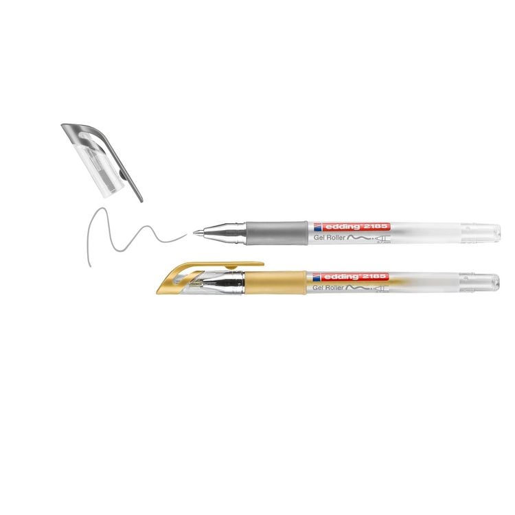 Produktbild: edding 2185 Gelroller METAL, 0,7mm, 2er Set gold/silber
