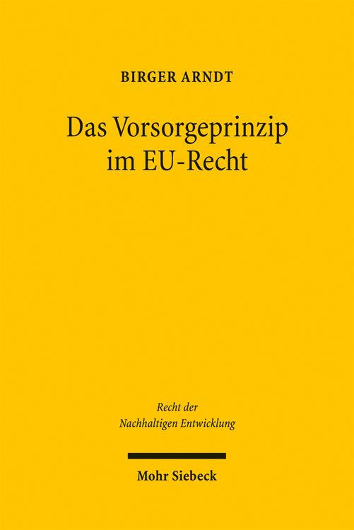 Produktbild: Das Vorsorgeprinzip im EU-Recht