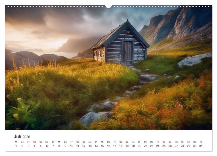 Produktbild: Zuhause in der Wildnis (Wandkalender 2026 DIN A2 quer), CALVENDO Monatskalender