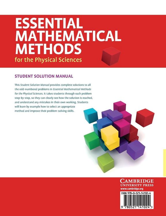 Produktbild: Student Solution Manual for Essential Mathematical Methods for the Physical Sciences