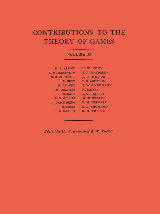 Produktbild: Contributions to the Theory of Games, Volume II