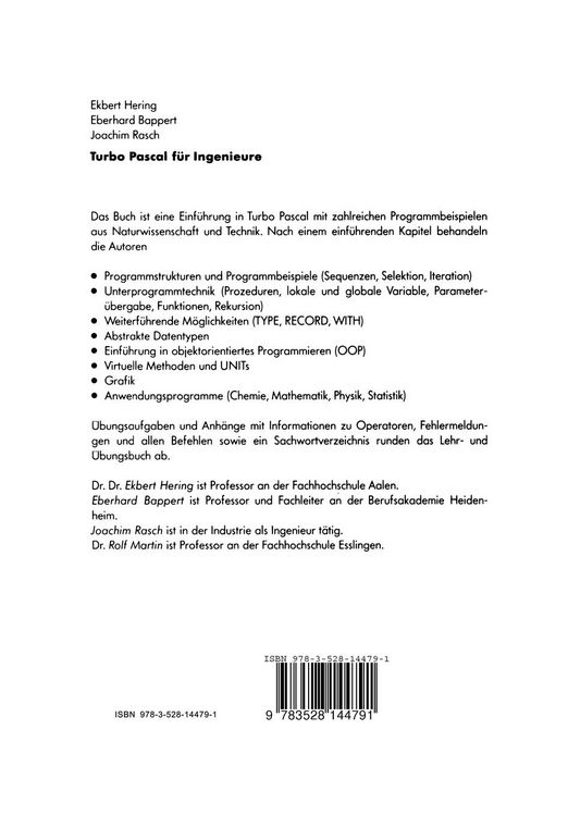 Produktbild: Turbo-Pascal f&uuml;r Ingenieure