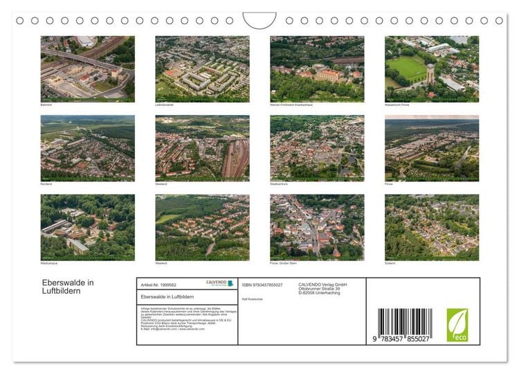 Produktbild: Eberswalde in Luftbildern (Wandkalender 2026 DIN A4 quer), CALVENDO Monatskalender