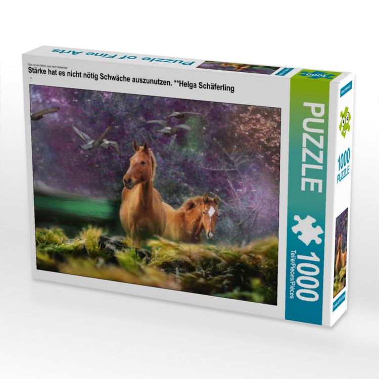 Produktbild: CALVENDO Puzzle St&auml;rke hat es nicht n&ouml;tig Schw&auml;che auszunutzen. **Helga Sch&auml;ferling | 1000 Teile Lege-Gr&ouml;&szlig;e 64x48cm Foto-Puzzle f&uuml;r gl&uuml;ckliche Stunden