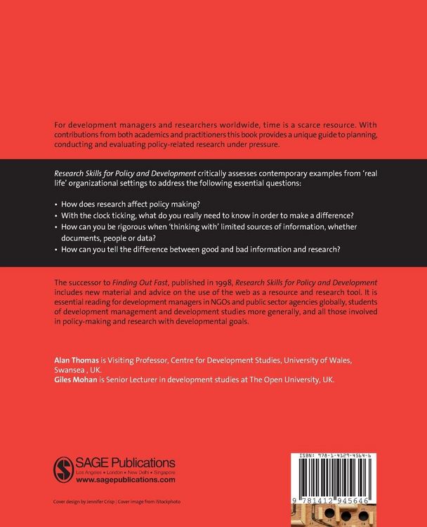 Produktbild: Research Skills for Policy and Development