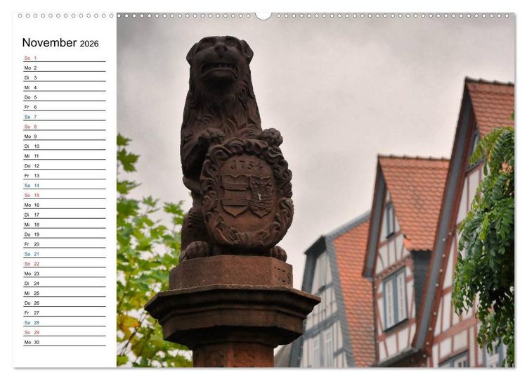 Produktbild: Herrliches Hessen - B&uuml;dingen (hochwertiger Premium Wandkalender 2026 DIN A2 quer), Kunstdruck in Hochglanz