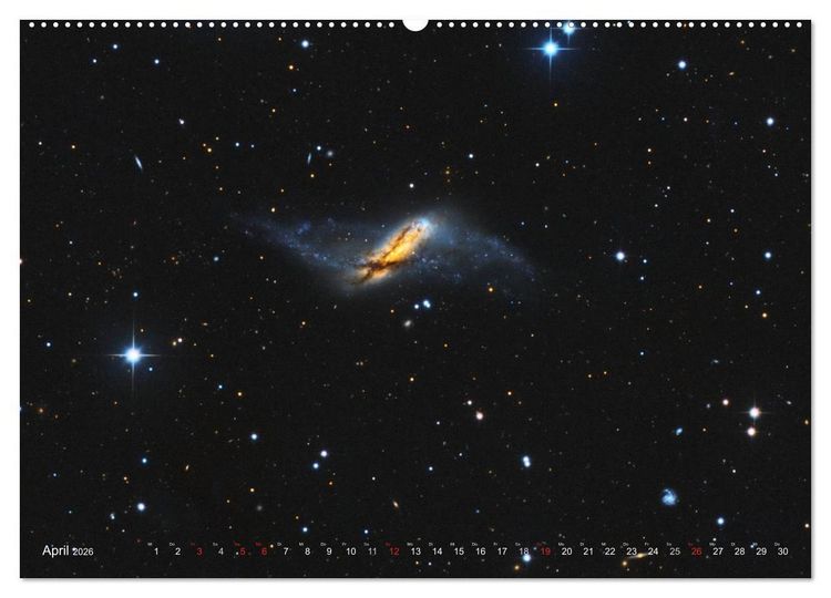 Produktbild: Faszination Galaxien Formenvielfalt der Welteninseln (Wandkalender 2026 DIN A2 quer), CALVENDO Monatskalender
